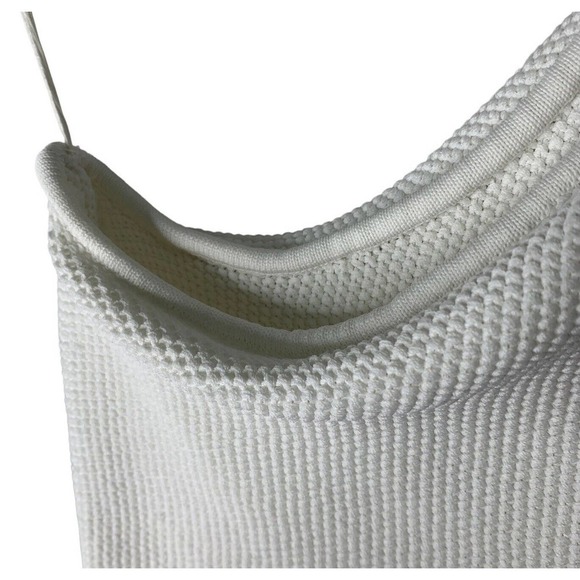 The Sei One Shoulder Cape Midi Pique Knit Sweater Dress Womens Size Medium $399 - Picture 10 of 15